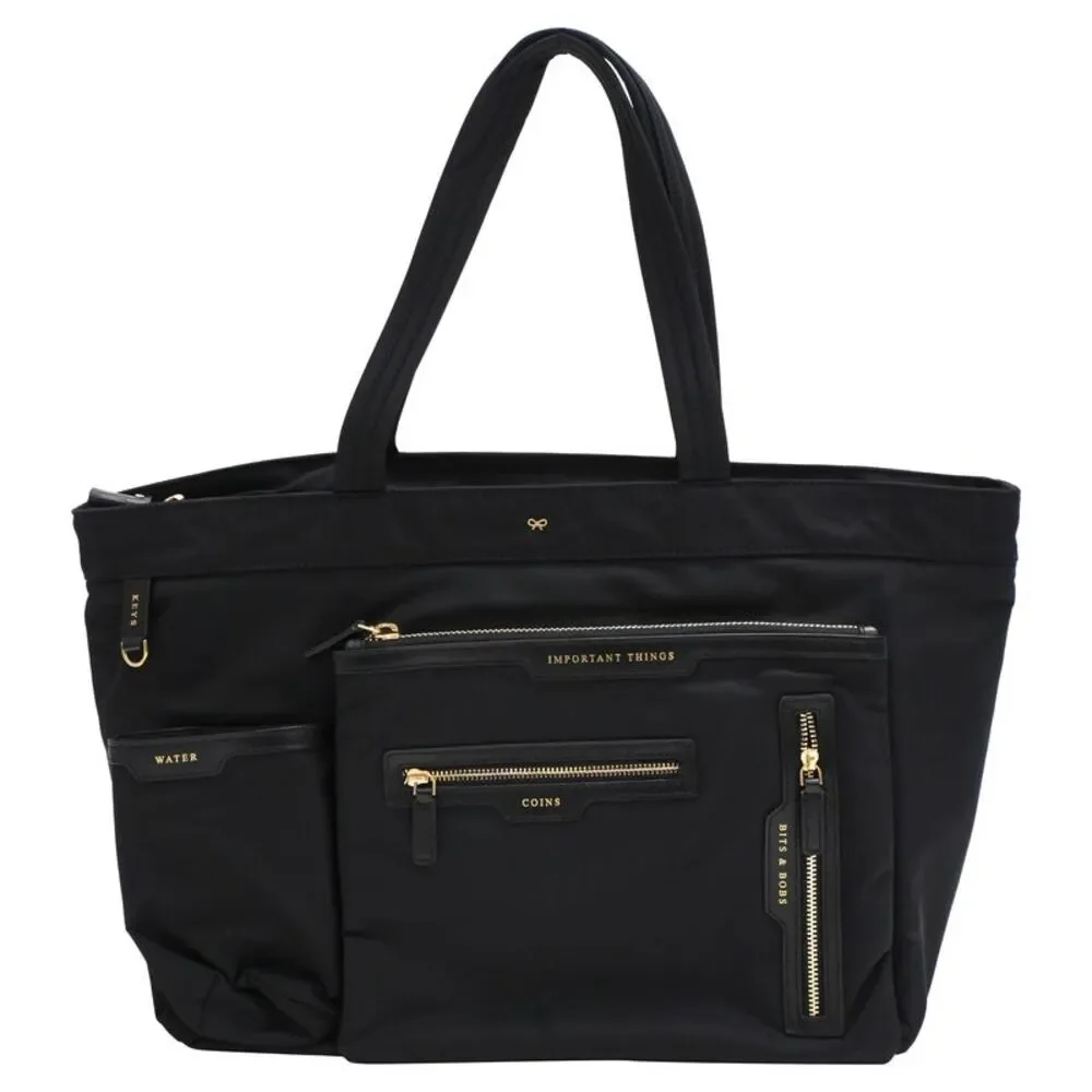 Anya Hindmarch Multi Pocket Tote Bag in Black Nylon
